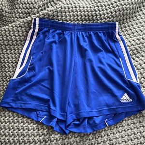Adidas.. blue climalite soccer athletic shorts.